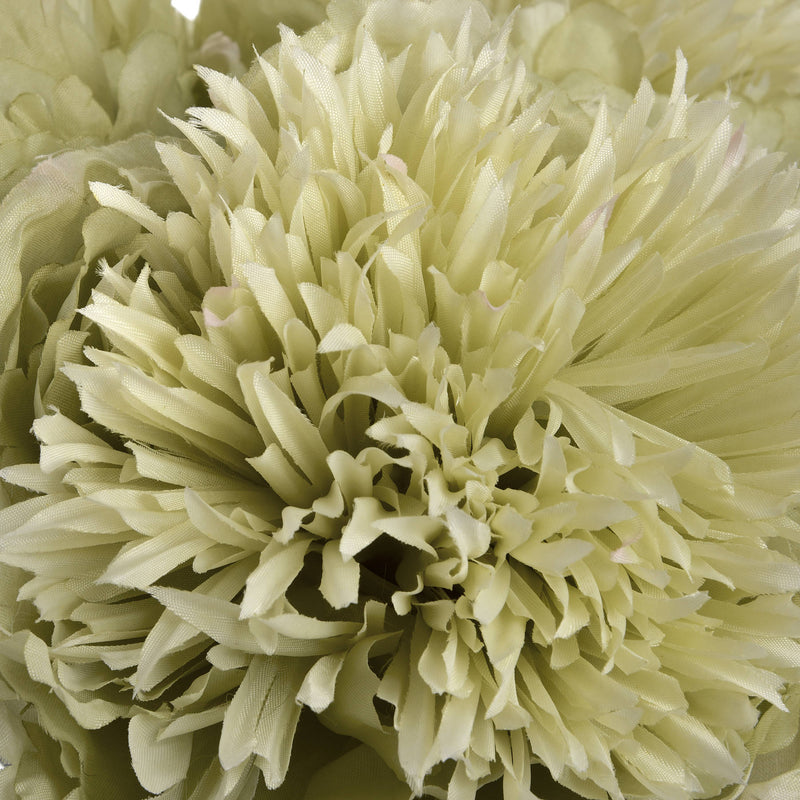 Faux Single Stem Green Peony