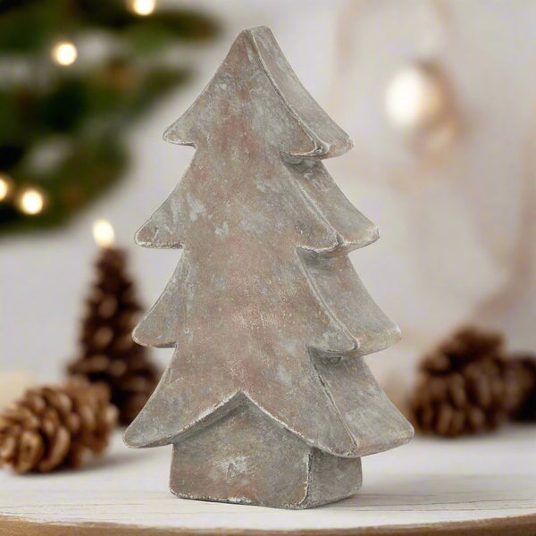 Ceramic Brown Christmas Tree Ornament (2 Sizes)