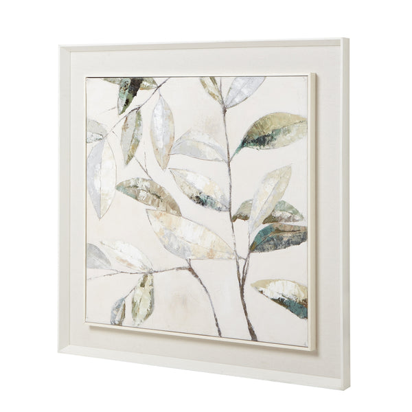 Dolce Dapple Leaf Framed Painting On Canvas