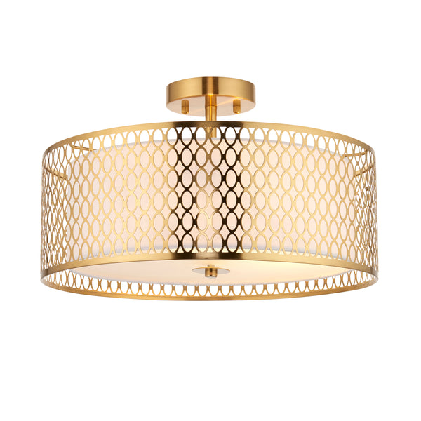 Celestia Gold Filigree Ceiling Light against a plain white background for contrast