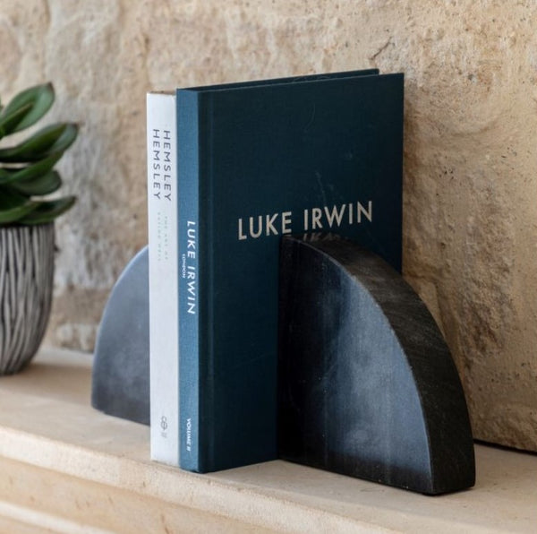 Black Marble Bookend Set of 2